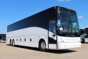 Full size 50-57 passenger charter bus with toilet 