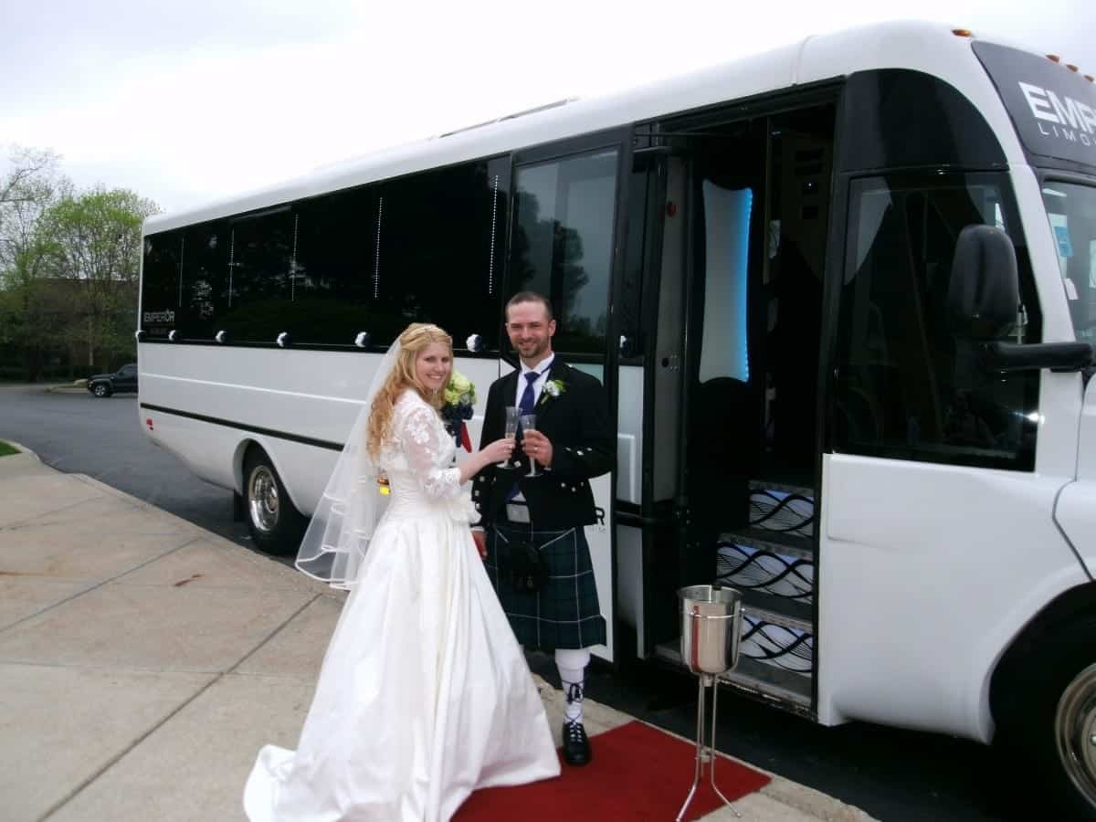 wedding shuttle bus services in DC area