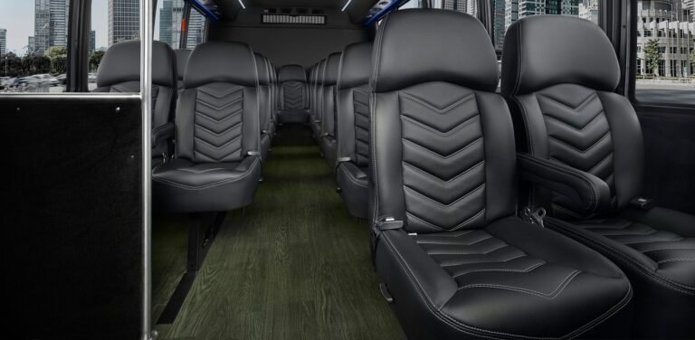 Reston Coach Bus Company offers low hourly rate 40 to 45 passenger executive mini-bus shuttle bus for hire with driver