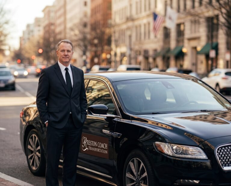 luxury sedan limo service for airport transfers and private events in DC MD VA