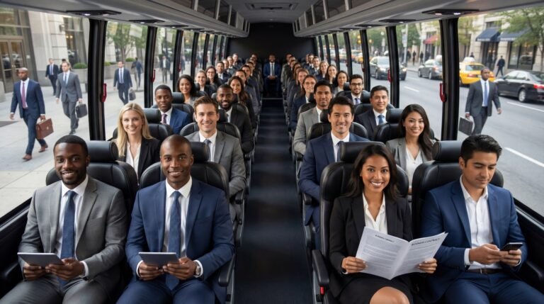 30-35 passenger shuttle bus 3 Corporate Charter bus Transportation Services