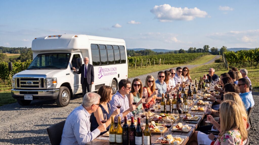 Alexandria Tour Bus /Charter Bus Rental & Attraction Tour Packages 3 Vineyard tours wine tasting tour by shuttle bus