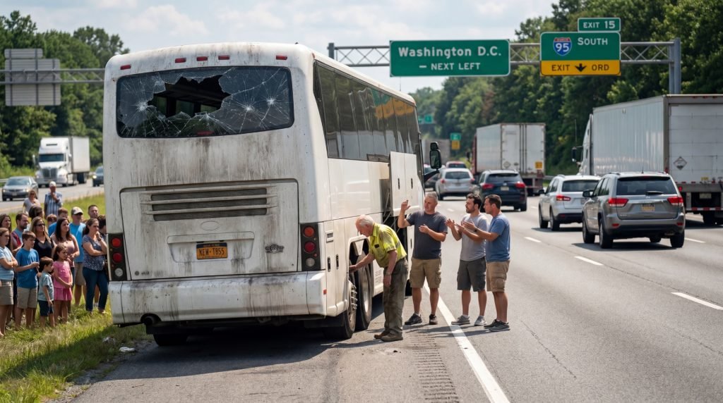 Home 55 bus broke down by bus agnecy company in dc areas