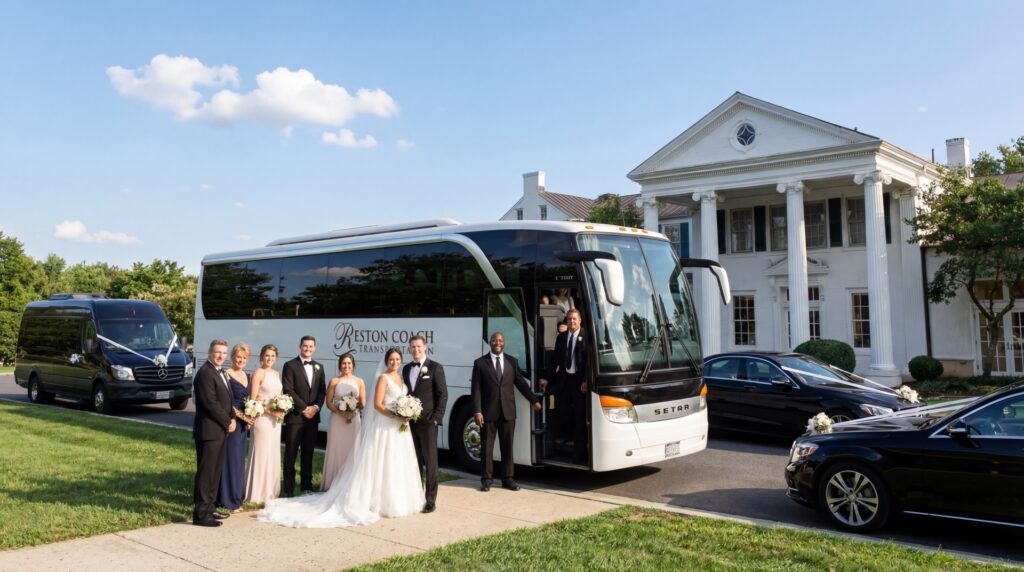 Alexandria Tour Bus /Charter Bus Rental & Attraction Tour Packages 2 wedding bus to hire in Northern VA