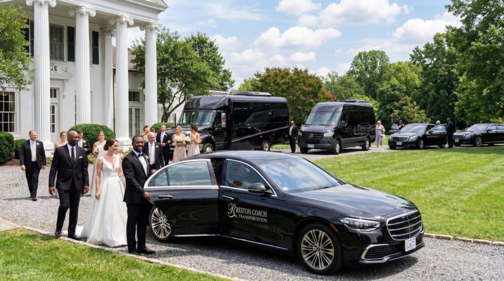 Home 9 wedding car services shuttle transportations in Northern VA Maryland DC area